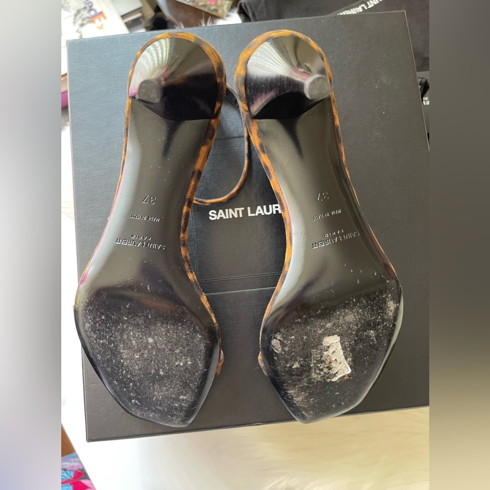 YSL leopard heels sandals - Picture 3 of 13